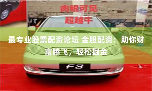 最專業(yè)股票配資論壇 金股配資:助你財富騰飛,輕松掘金