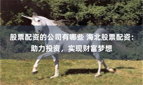 股票配資的公司有哪些 海北股票配資：助力投資，實現財富夢想